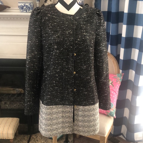 NWOT 📸Banana Republic Black Tweed Dress Jacket/Coat 📸 SzM - Picture 3 of 13